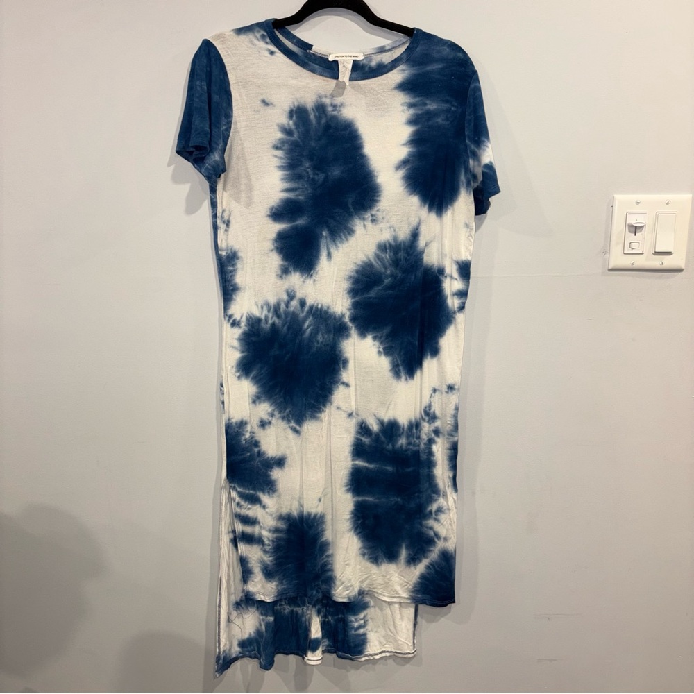 Caution To The Wind Navy Tie-Dye Midi Dress